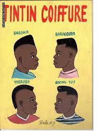 Tintin Coiffure Barber Shop African Hair Salon Afrocentric Art