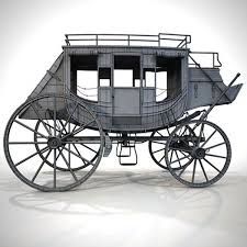 Stagecoach Coach 3d Model Stagecoach Old Wagons Covered Wagon
