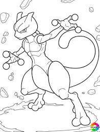 pokemon mewtwo coloring page
