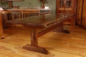 How big should a cypress slab be for a bowtie? Hand Crafted Live Edge Walnut Slab Trestle Dining Table By Corey Morgan Wood Works Custommade Com