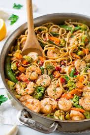 Collection by healthy food guide. Garlic Shrimp Pasta Bright And Healthy Wellplated Com