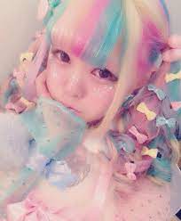 Unfriendly Black Hottie Kawaii Hairstyles Harajuku Multicolored Hair