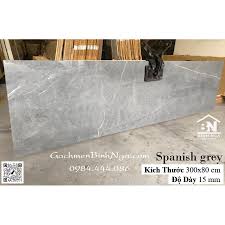 Đá granite nhân tạo Spanish grey 80x300 màu xám vân trắng| Gạch Granite  Bình Nga