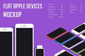Download Free Download Flat Apple Devices Mockup Iphones Ipads Imac And Macbook Apple Watch