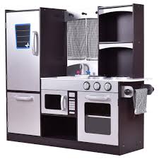 Kids Wooden Modern Kitchen Cooking Pretend Play Set Toy Kitchens Play Food Pretend Play Toys T Modern Kitchen Set Pretend Kitchen Kids Wooden Kitchen