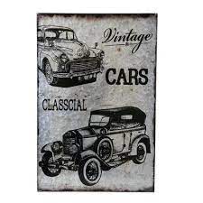 17 Stories Vintage Cars Sign Wall Decor In 2021 Vintage Metal Signs Vintage Cars Car Signs