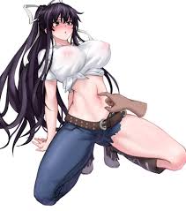 Rule 34 - arms behind back asymmetrical clothes belly poke black ...