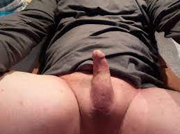 My small erect dick and tiny tight scrotum 
