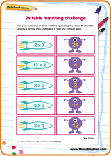 2 Times Table Matching Challenge Times Tables 4 Times Table Times Tables Worksheets