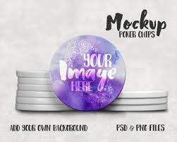 Poker Chips Mockup Template Stacked Poker Chips Photo Add Etsy Poker Chips Mockup Template Templates