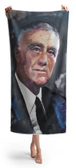 Franklin D Roosevelt Beach Towels for Sale