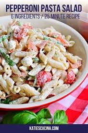 Place in a large salad bowl. Creamy Pepperoni Pizza Pasta Salad