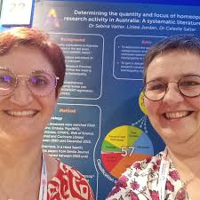 The HRI Conference is happening right now! Here is Dr Celeste Salter with  Sandra Tribolo from Boiron discussing The Aurum Project's Systematic Review  of Homeopathic Research in Australia Poster Presentation.  @Homeopathyresearchinstitute @HRI @