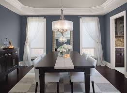 Salle A Manger D Un Gris Bleu Somptueux Dining Room Blue Blue Dining Room Paint Dining Room Colors