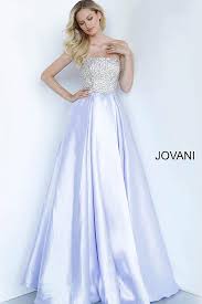 Lilac Strapless Satin Embellished Girls Dress Jovani Girls Party Cotillion Dresses Ball Gowns Girls Pageant Dresses