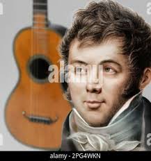 Fernando Sor was a 19th century Spanish composer and guitarist known for  his classical guitar methods still used today Stock Photo