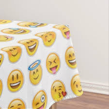 Emoji Tablecloth Kitchen Gifts Diy Ideas Decor Special Unique Individual Customized Table Cloth Emoji Heart Gifts