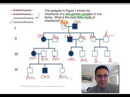 Pedigree Analysis 2 How To Solve A Genetic Pedigree Example No 2 Genetics Educational Videos School Related