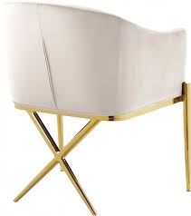 Chairs └ furniture └ home & garden all categories food & drinks antiques art baby books, magazines business cameras cars, bikes, boats clothing, shoes & accessories coins collectables computers/tablets 6 x hamptons coastal style rattan dining chairs by xavier furniture. Xavier Side Chair Cream Gold Meridian Furniture Furniture Cart