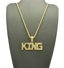 New King Pendant 24 Box Cuban Rope Chain Hip Hop Necklace Xtp80g Ebay Gold Chains For Men Chains For Men Mens Chain Necklace
