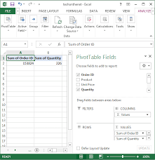 Ms Excel 2013 How To Create A Pivot Table