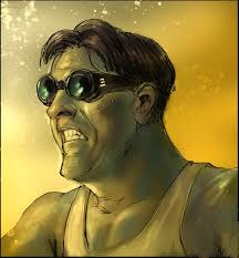 Follow-up Doc Ock post: Concept art I created for Spider-Man 2: The Game —  a head study of Alfred Molina as Doctor Octopus with story points for his  ill fated experiment. I