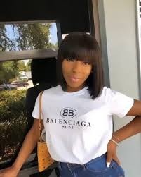 While bobs traditionally finish above the shoulders, a lob can often end anywhere between your neck and collarbone. Sew In Weave With Chinese Bangs