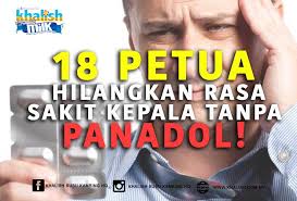 Loya dan mual selepas makan? Petua Hilangkan Sakit Kepala Tanpa Panadol Boleh Cuba