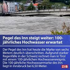 Der parkplatz schiffsanlegestelle ist gesperrt und noch am abend wurden weitere sicherungsmaßnahmen durch die feuerwehr durchgeführt. Zeit Im Bild Der Pegel Des Inn Steigt Weiter Tirol Facebook