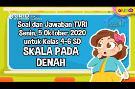 Denah diatas menggunakan skala 1 banding 200 hitunglah. Rangkuman Dan Jawaban Materi Tvri Skala Pada Denah Senin 5 Oktober 2020 Kids