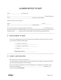 free illinois eviction notice templates laws pdf word
