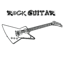 The guitarists in rock concert; Top 25 Free Printable Guitar Coloring Pages Online