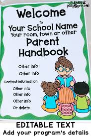 Parent Handbook For Preschool Or Child Care Parent Handbook Parenting Preschoolers Preschool Programs