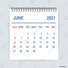 Wählen sie aus illustrationen zum thema kalenderblatt von istock. Juni 2021 Kalenderblatt Kalender 2021 Im Flachen Stil Vektorillustration Stock Vektorgrafi Crushpixel