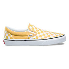 Black And Gold Checkered Vans Pin By Kenya Torres On Before Back To Schoolzz Mens Slip On Shoes Slip On Sneakers Yellow Slip On Vans