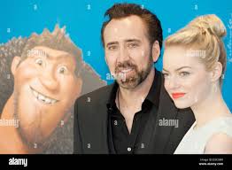 Emma Stone and Nicolas Cage attending 'The Croods' Premiere during the 63rd  Berlinale, Berlin International Film Festival in Berlin, Germany,