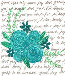 Download floral pattern stock vectors. Turquoise Roses Floral Pattern Positive Quotes Mixed Media By Gabriella Vida