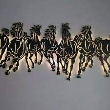 Peacock Plate Design Horses Wall Decor Horse Wall Hanging Wall Art Lighting