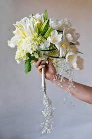 Stunning tropical or boho garden silk wedding bouquet, such a stunning contrast between flowers and greenery. Flowers And Ribbons A Business For Any Woman