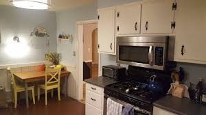 Kitchen From Back Wall Will Remove Top Cabinets Open Wall Over Bottom Cabinets Moving Stove Microwave Closer To Wall ヘルシオ 収納