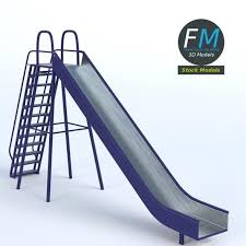 Park Slide 2 Park Slide Childrens Slides House 3d Model