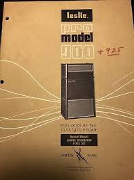 Leslie Organ Speaker Owner's Manual Pro Model 900 & 925