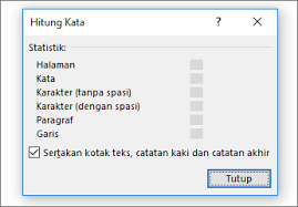 Maybe you would like to learn more about one of these? Memperlihatkan Hitung Kata Dukungan Office