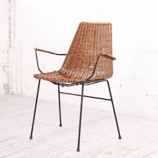 How to identify vintage wicker furniture that are rare. Vintage Wicker Armchair With Steel Legs 1960s 108026