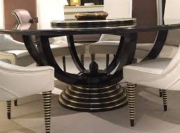 Tl Furniture Circular Table Black Lacquer Gold Leaf Lacquer Dining Table Dining Table Luxury Dining Tables