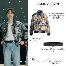 Louis vuitton loves bts, and it looks like that love is mutual! J Hope S Closet Slow On Twitter J Hope S Louis Vuitton Blouson Belt And Key Chain 200608 Dear Class Of 2020 Mikrokosmos Performance Jhope ì œì´í™‰ Jhopefashion Dearclassof2020 Https T Co 8ozypa7kii