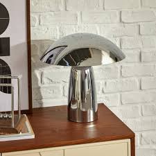 Lampe champignon secteur Omia argent H34cm - Atmosphera ...
