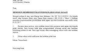 Contoh Surat Rasmi Berhenti Sekolah Otosection