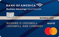 The bank of america travel rewards credit card earns travel rewards for everyday spending. Business Advantage Travel Rewards World Mastercard Credit Card