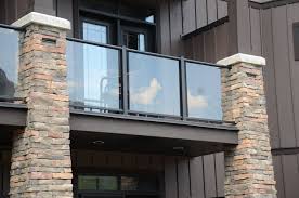 50 stair railing ideas to dress up your entryway. Glass Balcony Railing Design For House Front Novocom Top